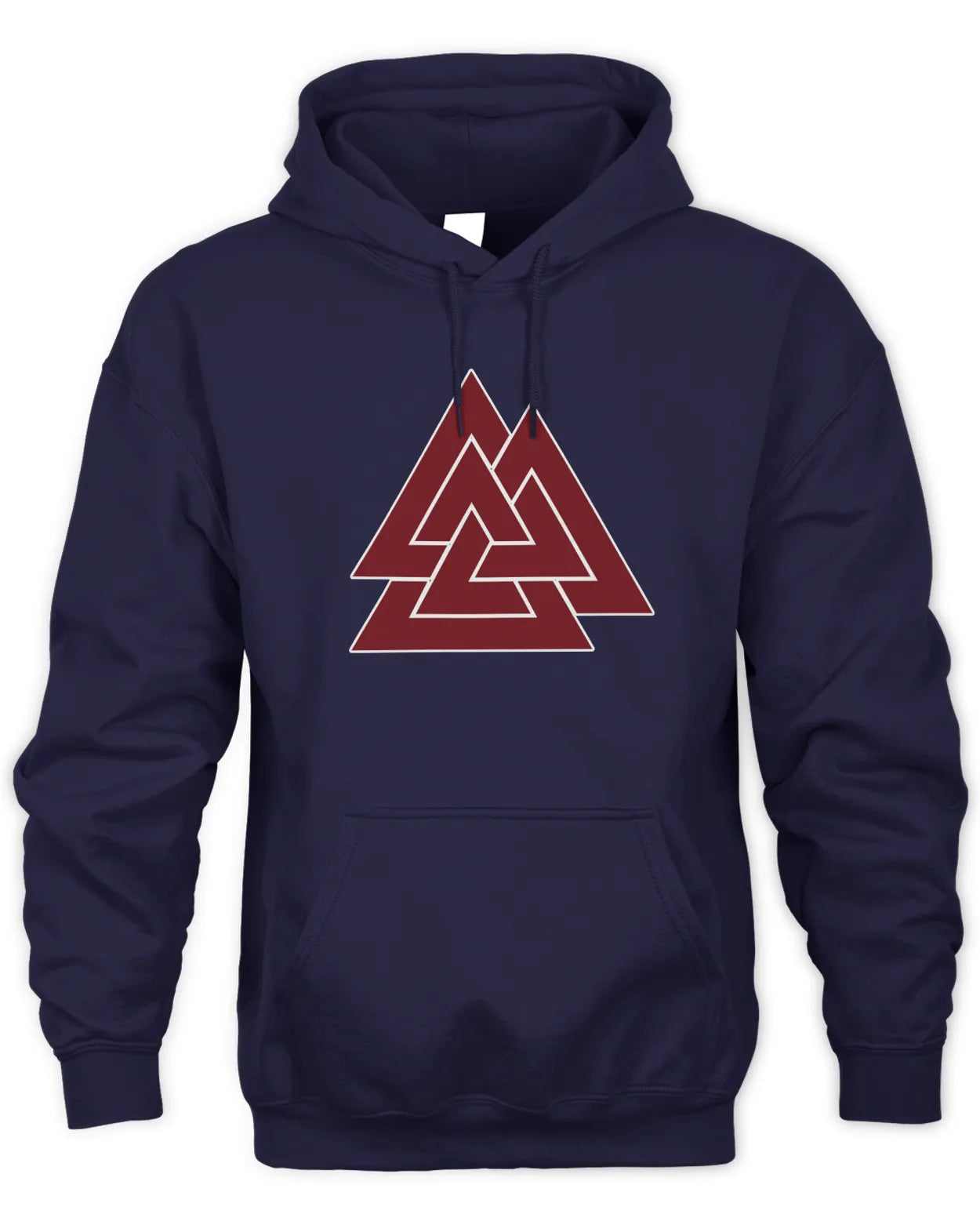 Embroidered Unisex Hoodie - Valknut (Three Triangles)