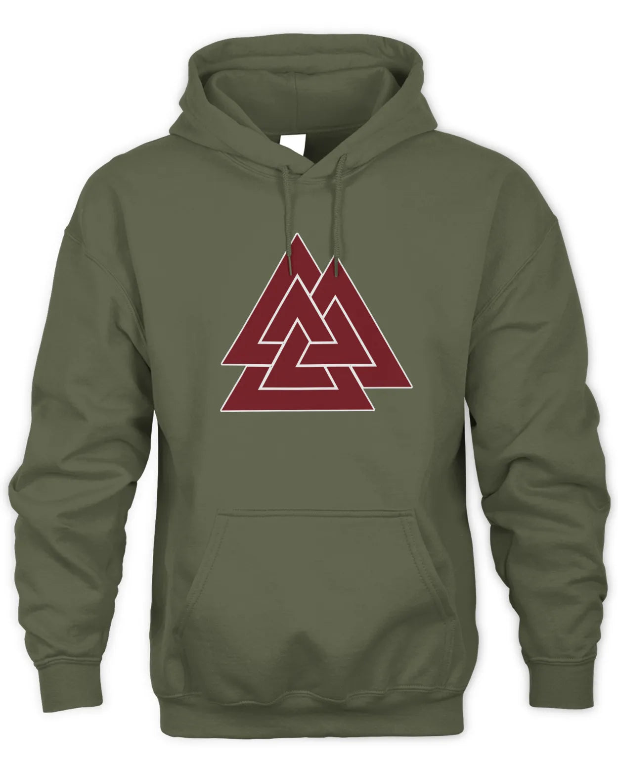 Embroidered Unisex Hoodie - Valknut (Three Triangles)