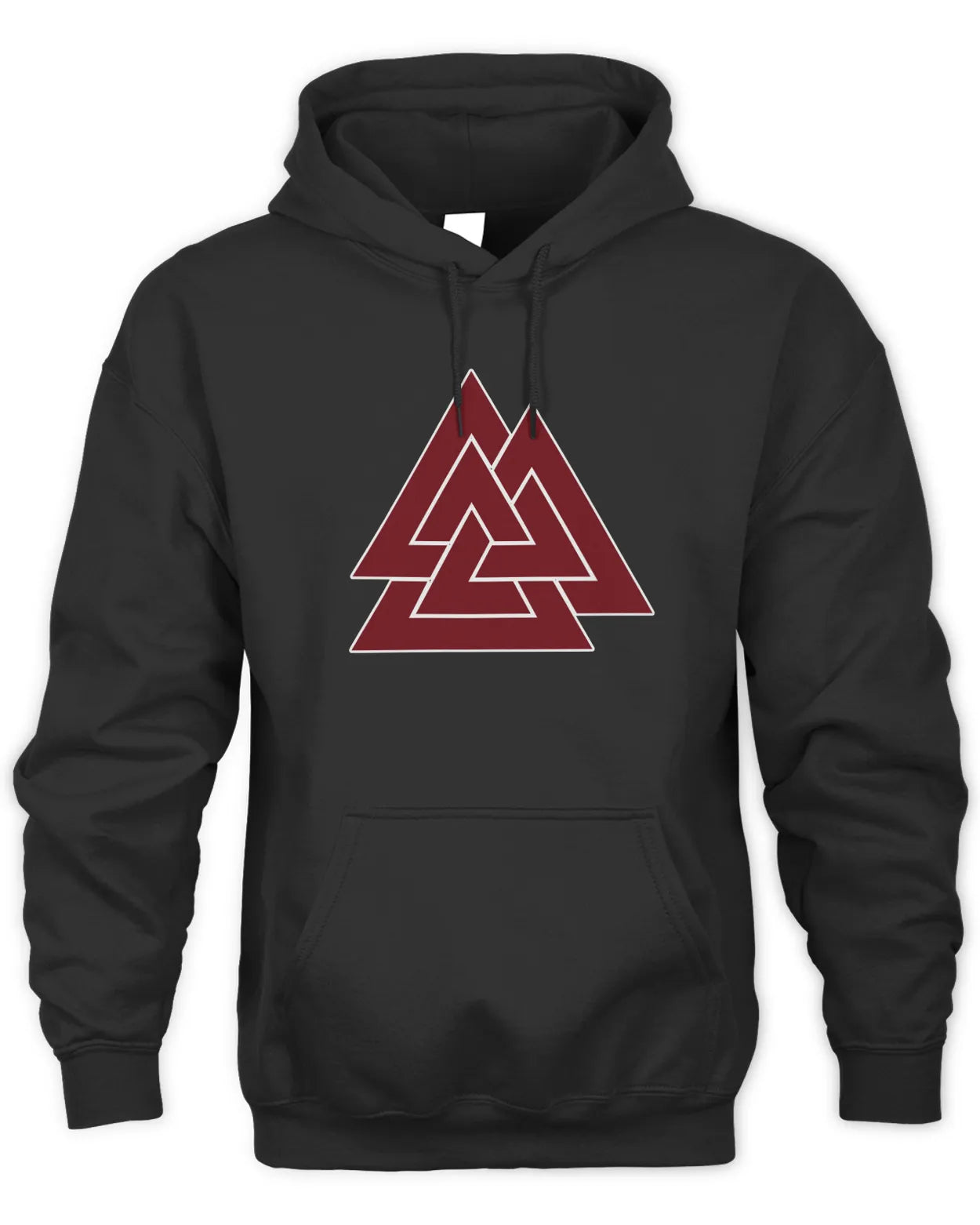 Embroidered Unisex Hoodie - Valknut (Three Triangles)