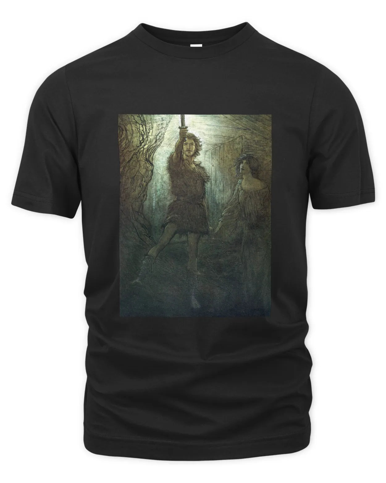 T-Shirt - Siegmund the Wälsung and His Sword - Arthur Rackham
