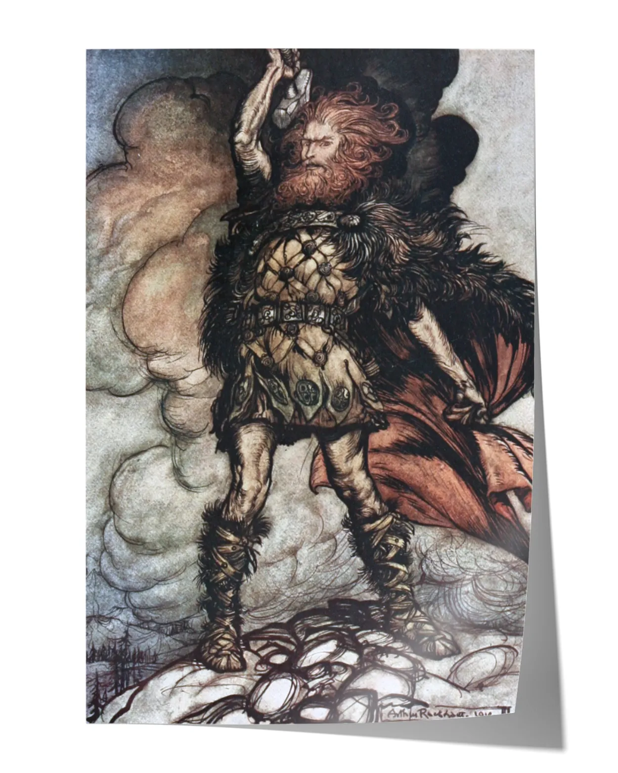 Poster - The Wagnerian Thor - Arthur Rackham (24x36")