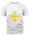 Crusader Cross Premium Unisex T-shirt, Geel