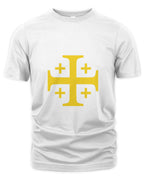Crusader Cross Premium Unisex T-shirt, Geel