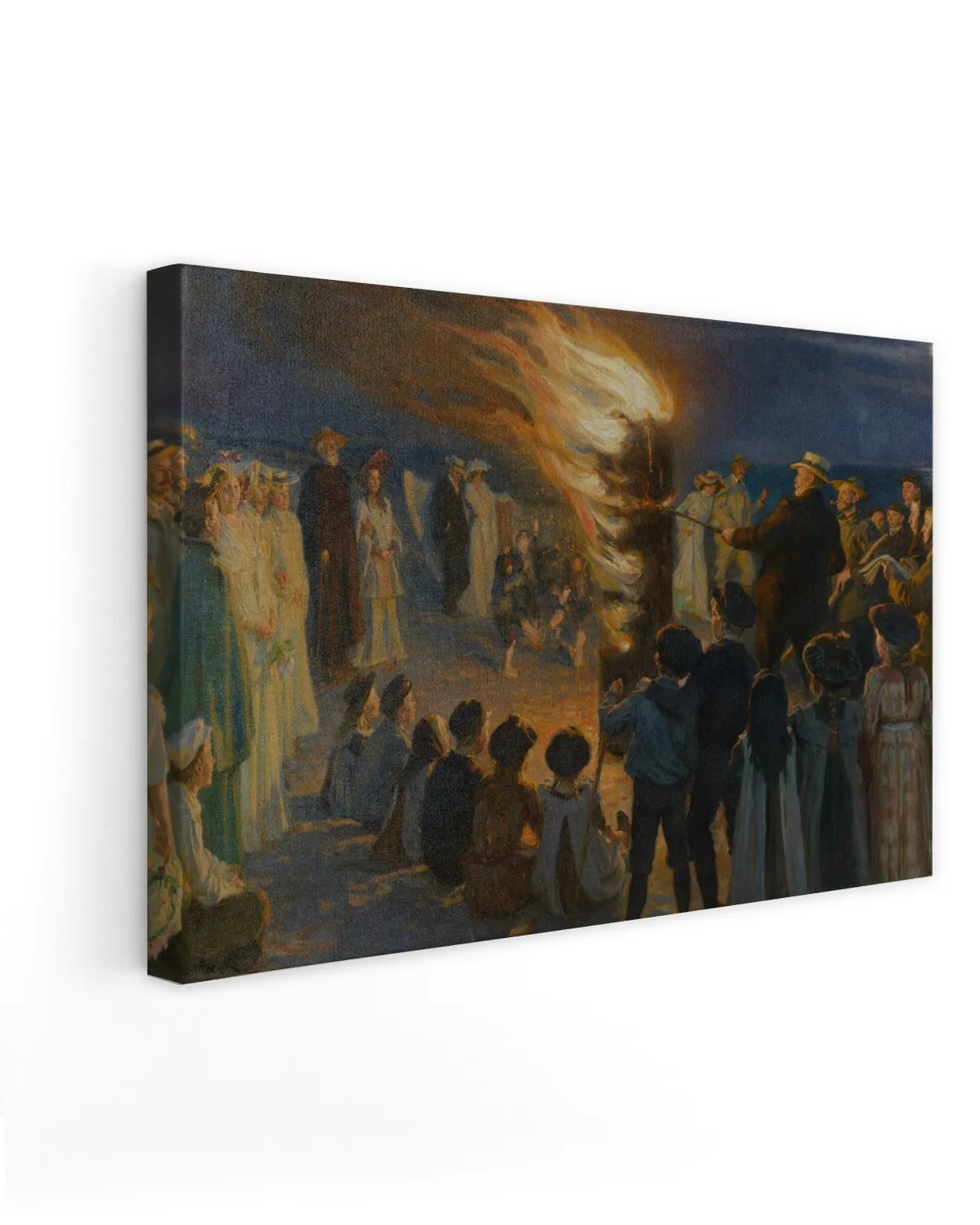 Canvas Print - Midsummer Eve Bonfire on Skagen's Beach - Peder Severin Krøyer