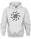 Embroidered Unisex Hoodie - "Hrafni" Viking Raven - Black on Light
