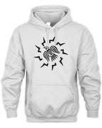 Embroidered Unisex Hoodie - "Hrafni" Viking Raven - Black on Light