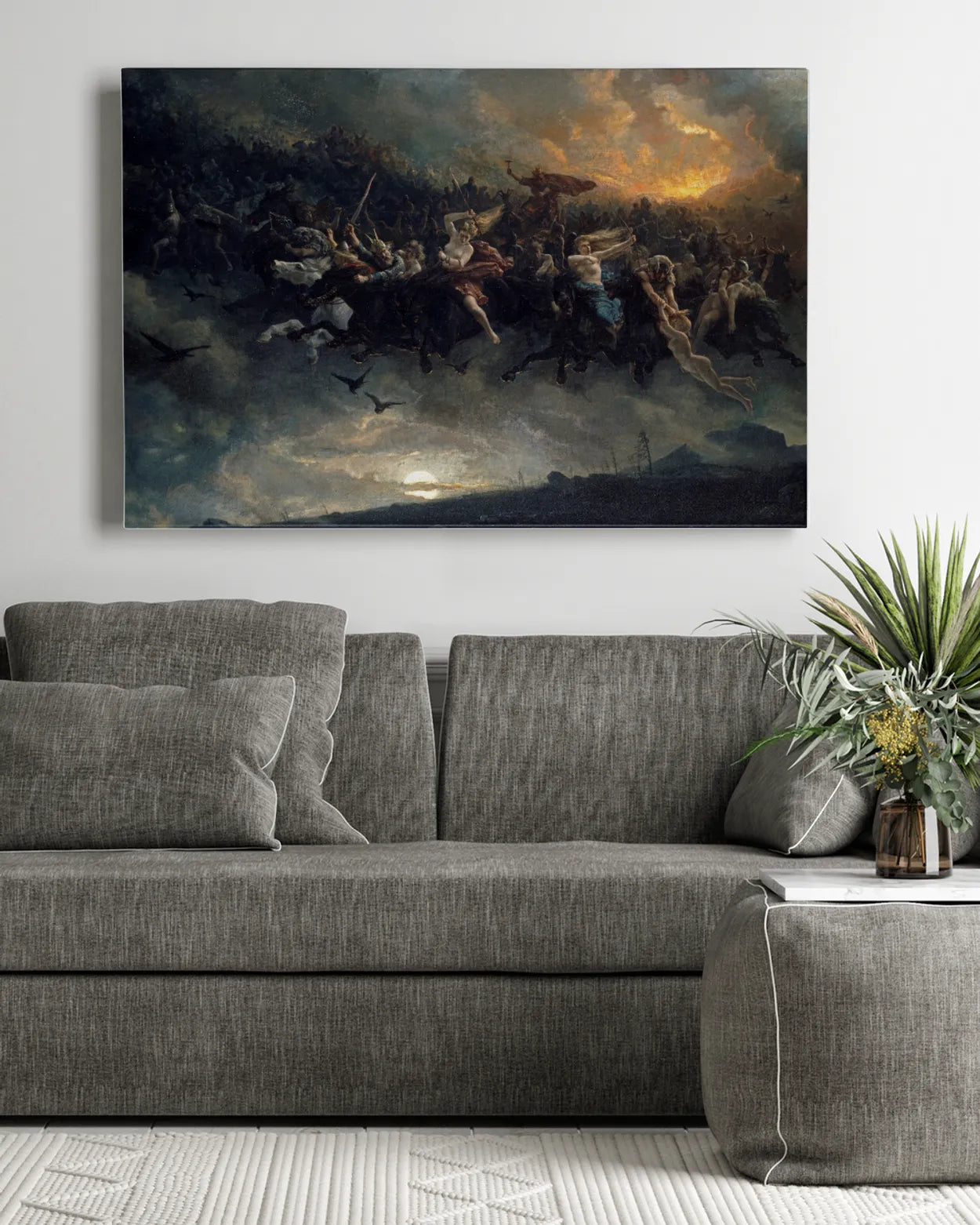 Canvas Print - Åsgårdsreien (The Wild Hunt of Odin) - Peter Nicolai Arbo