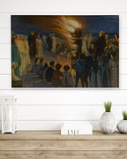 Canvas Print - Midsummer Eve Bonfire on Skagen's Beach - Peder Severin Krøyer