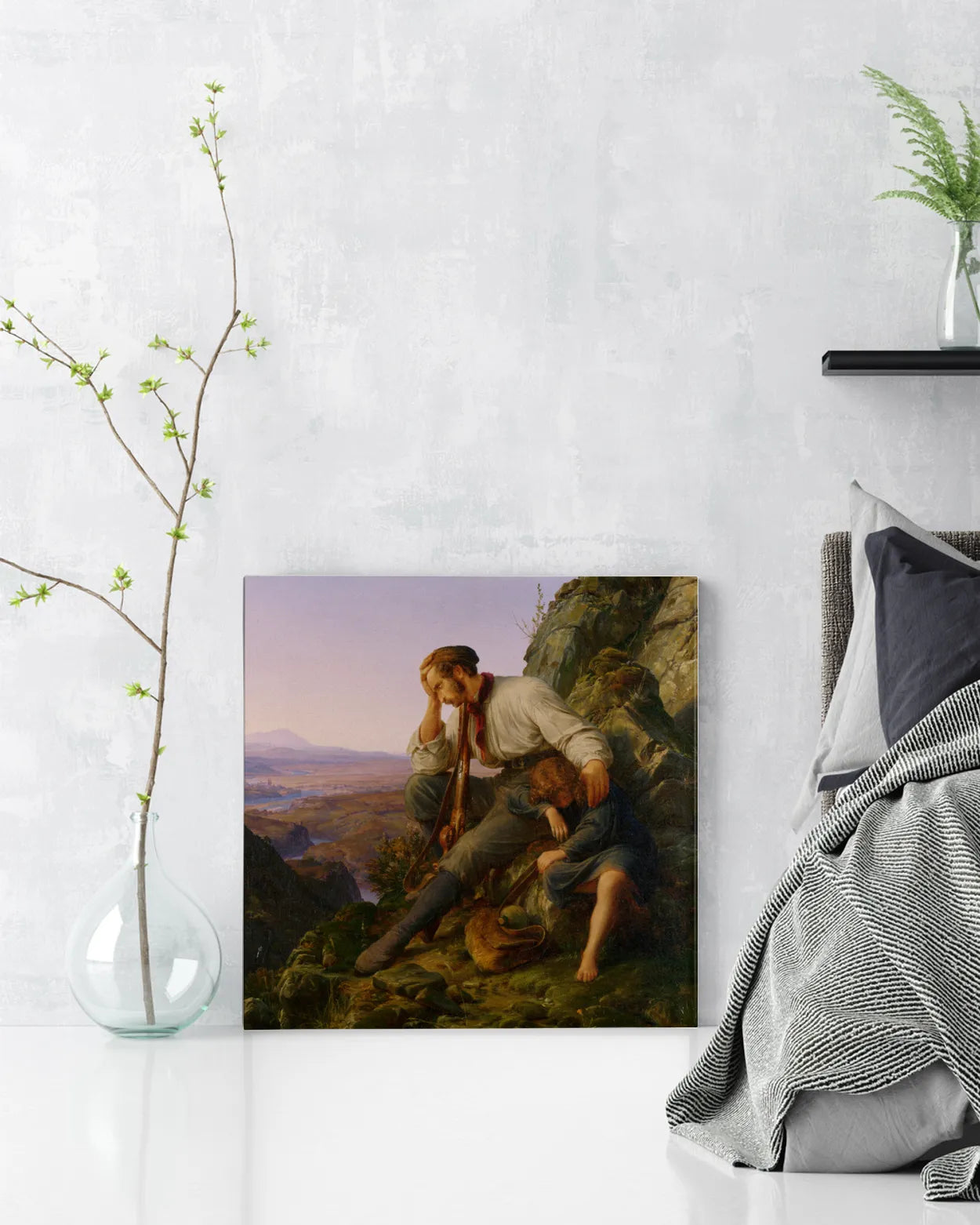 Canvas Print - The Robber and His Son - Karl Friedrich Lessing (16x16")