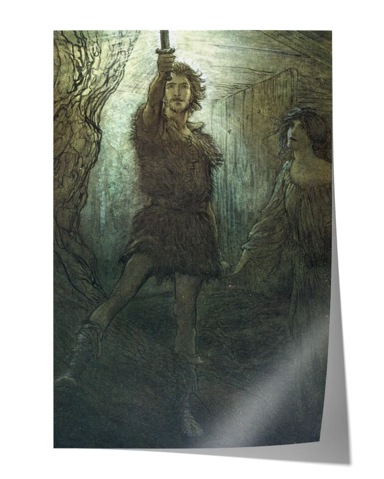 Poster - Siegmund the Wälsung and His Sword - Arthur Rackham (24x36")