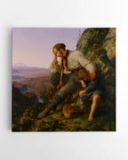 Canvas Print - The Robber and His Son - Karl Friedrich Lessing (16x16")
