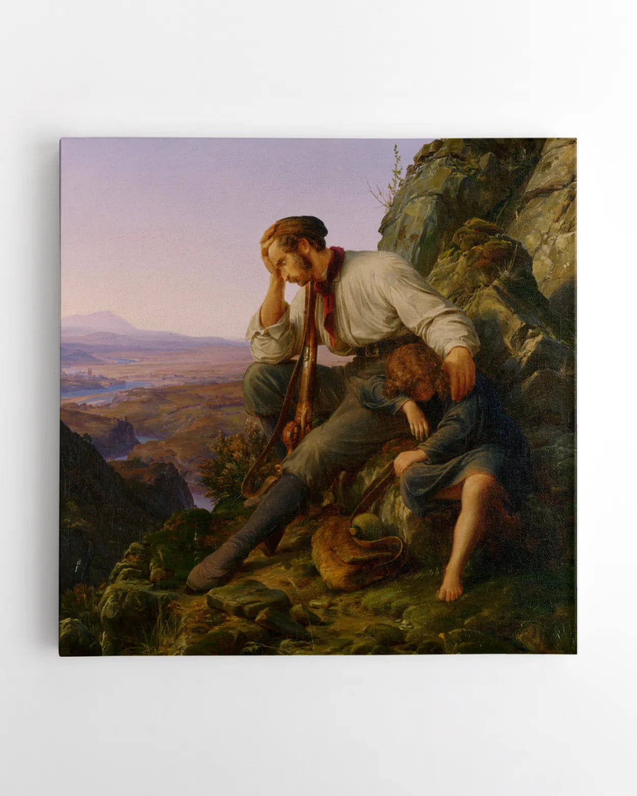 Canvas Print - The Robber and His Son - Karl Friedrich Lessing (16x16")