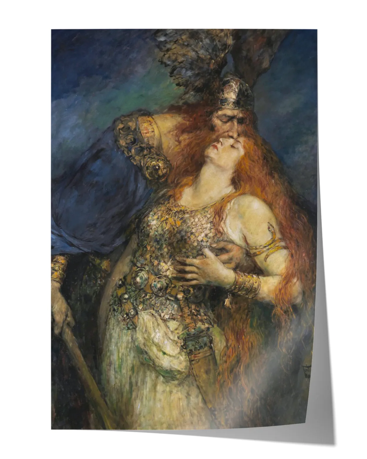 Poster - Odin's Farewell to Brynhild - Ferdinand Leeke (24x36")