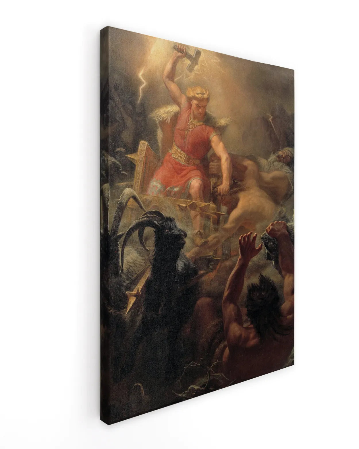 Thor's Fight with the Giants - Mårten Eskil Winge (Canvas)