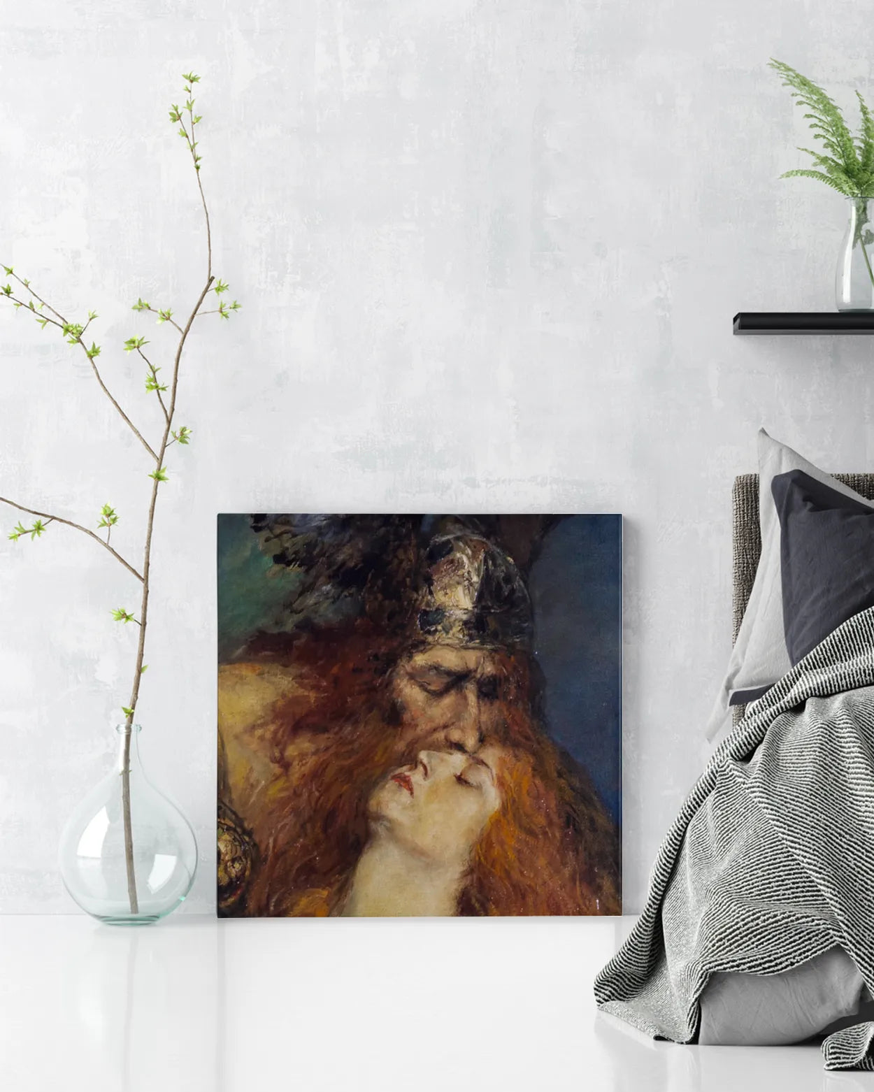 Canvas Print - Odin's Farewell to Brynhild - Ferdinand Leeke (16x16")