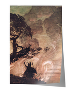 Poster - Odin Looks Sorrowfully Back at Brynhild - Arthur Rackham (24x36")