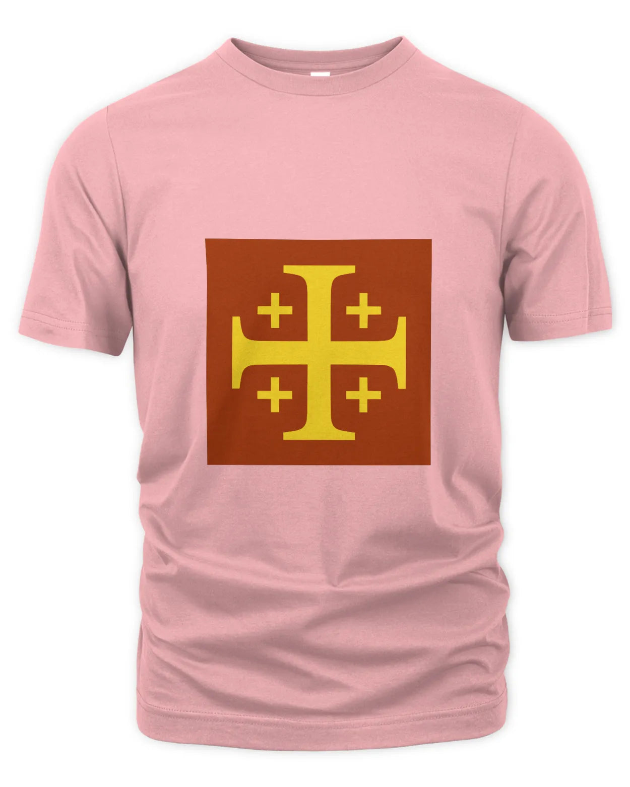 T-Shirt - Excursion Cross - Yellow on Red