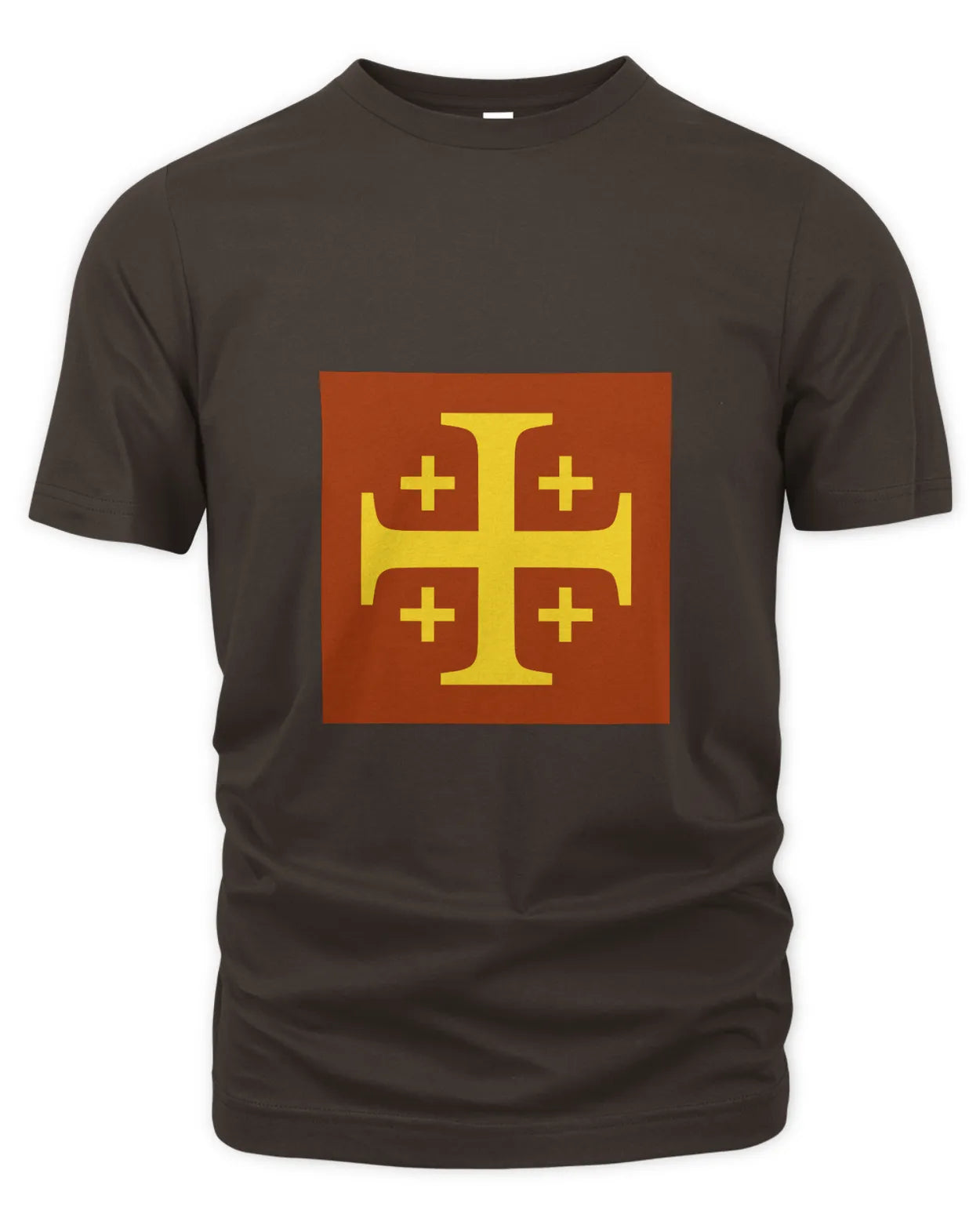 T-Shirt - Excursion Cross - Yellow on Red