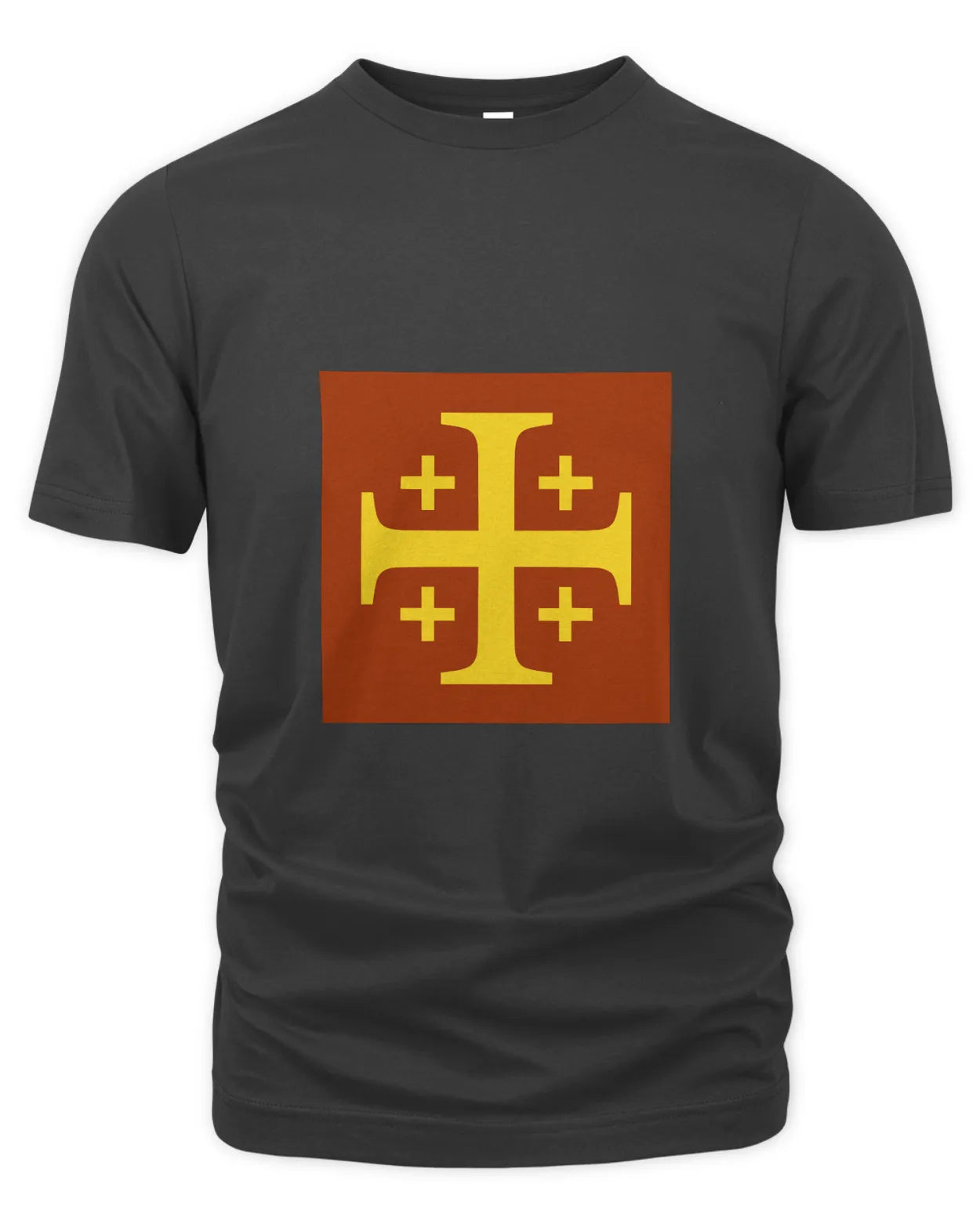 T-Shirt - Excursion Cross - Yellow on Red