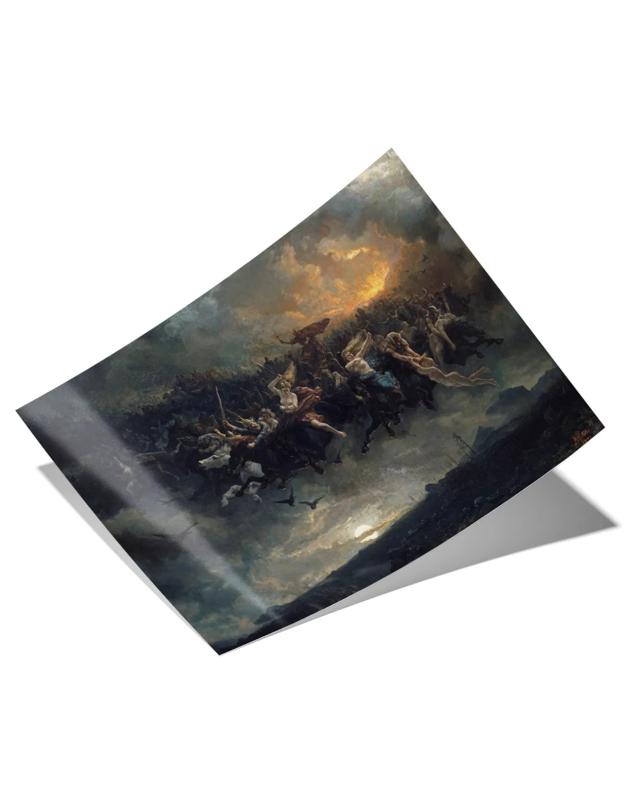 Poster - Åsgårdsreien (The Wild Hunt of Odin) - Peter Nicolai Arbo (36x24")