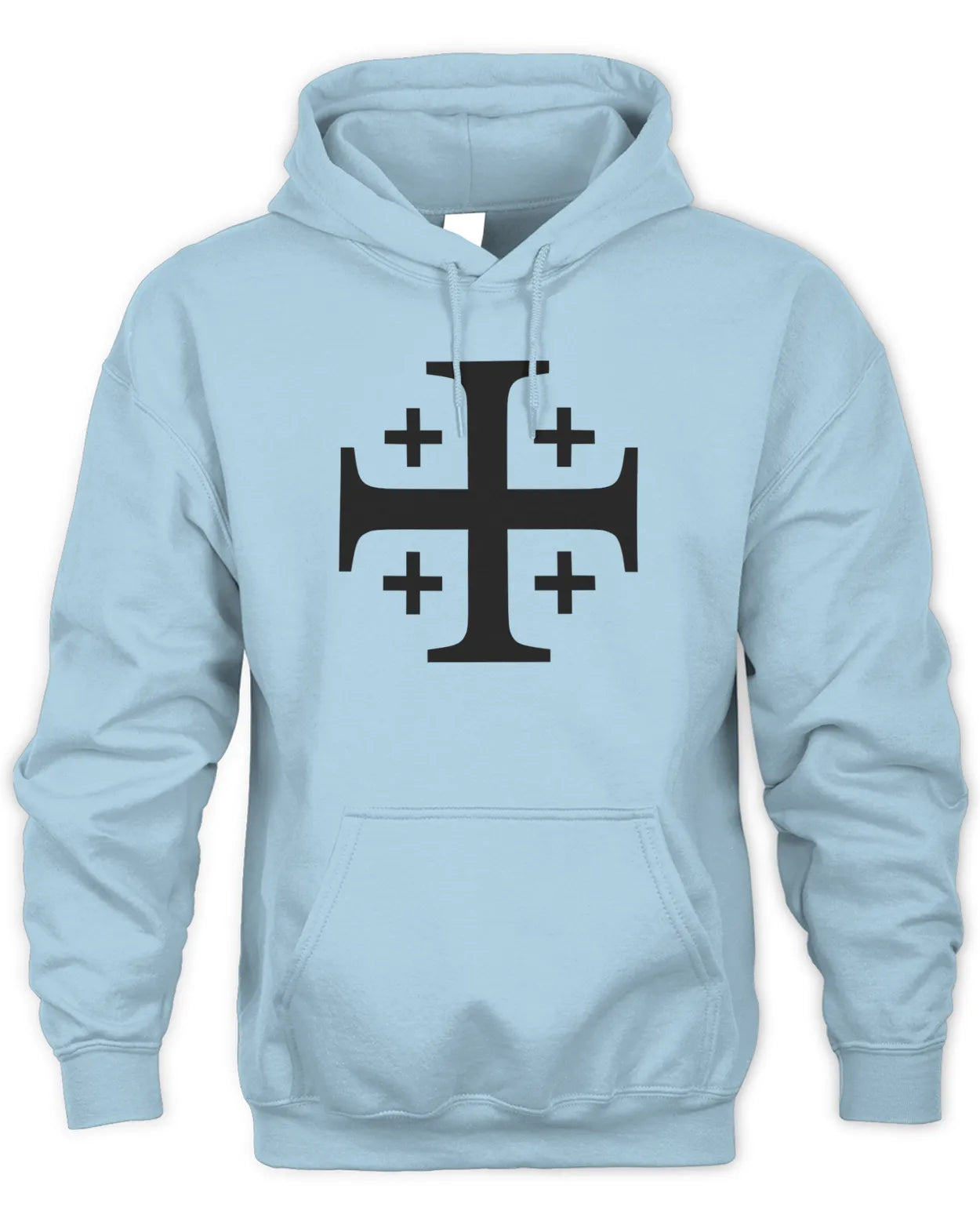 Embroidered Unisex Hoodie - Excursion Cross - Black on Light