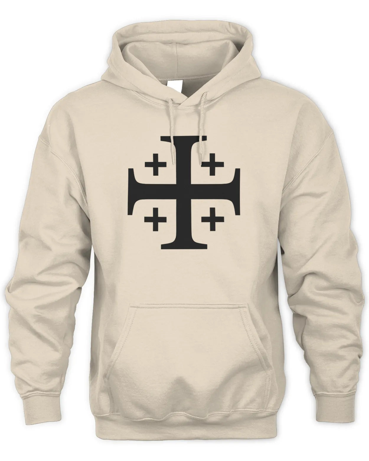 Embroidered Unisex Hoodie - Excursion Cross - Black on Light