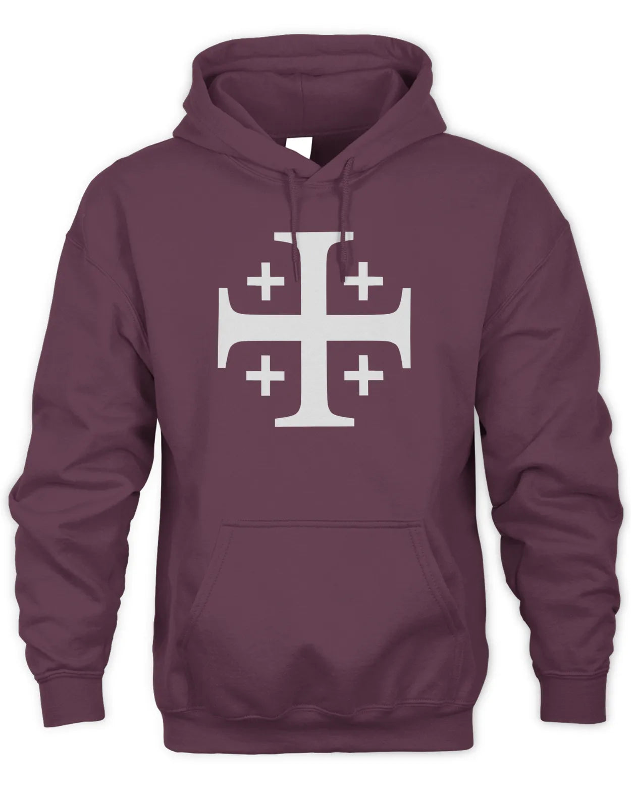 Embroidered Unisex Hoodie - Excursion Cross - White on Dark