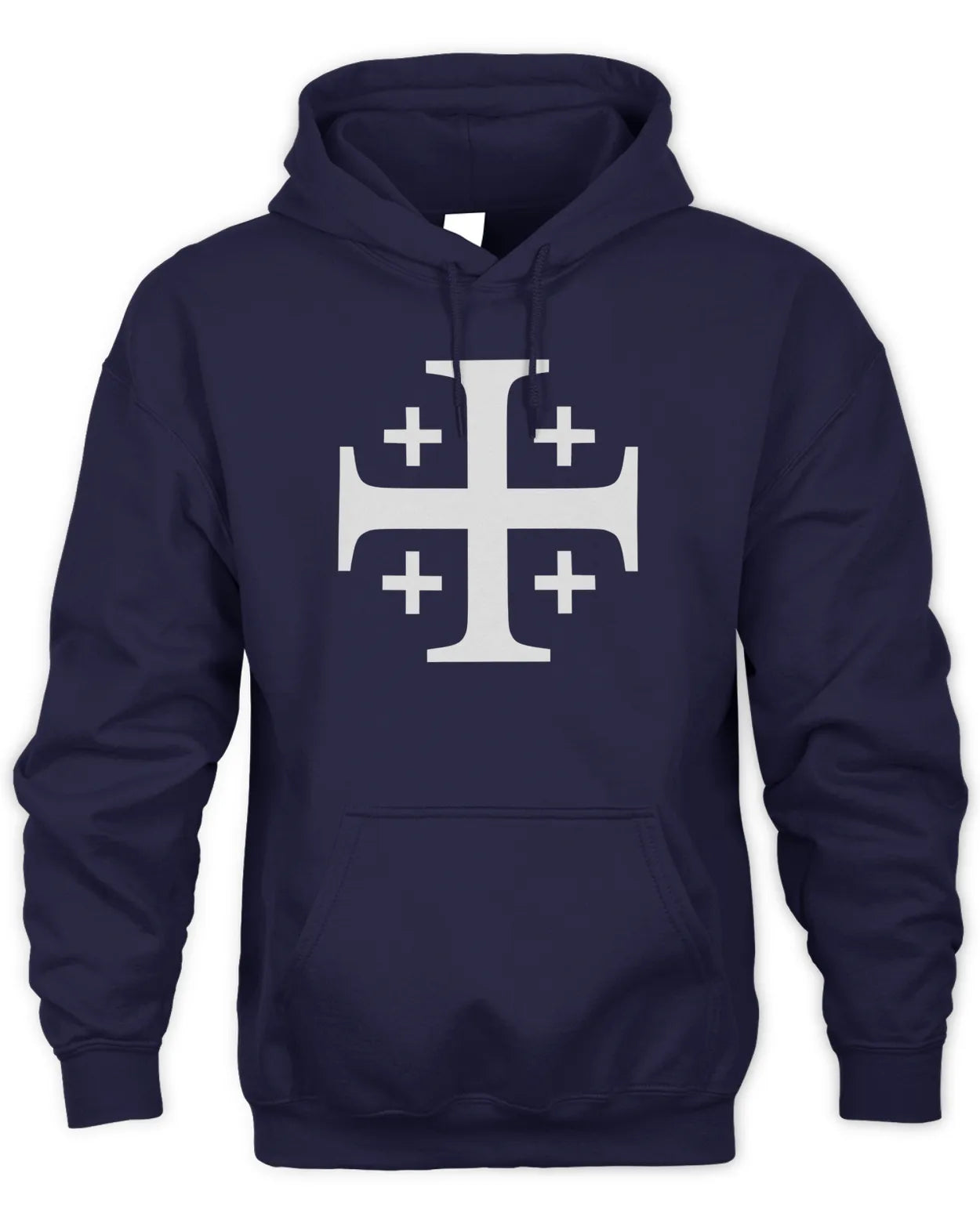 Embroidered Unisex Hoodie - Excursion Cross - White on Dark